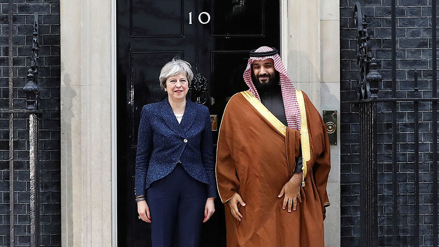 Saudi Prince Mohammed bin Salman paid a visit to Number 10.